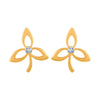 14k (585) Yellow Gold and Diamond Stud Earrings for Women