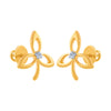 14k (585) Yellow Gold and Diamond Stud Earrings for Women