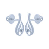 14k (585) White Gold and Diamond Stud Earrings for Women