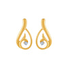 14k (585) Yellow Gold and Diamond Stud Earrings for Women