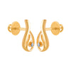 14k (585) Yellow Gold and Diamond Stud Earrings for Women