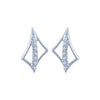 14k (585) White Gold and Diamond Stud Earrings for Women