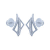 14k (585) White Gold and Diamond Stud Earrings for Women