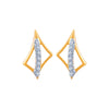 14k (585) Yellow Gold and Diamond Stud Earrings for Women