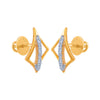 14k (585) Yellow Gold and Diamond Stud Earrings for Women