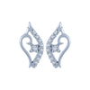 14k (585) White Gold and Diamond Stud Earrings for Women