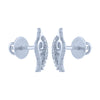 14k (585) White Gold and Diamond Stud Earrings for Women