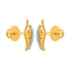 14k (585) Yellow Gold and Diamond Stud Earrings for Women