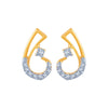 14k (585) Yellow Gold and Diamond Stud Earrings for Women