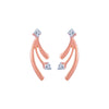 14k (585) Rose Gold and Diamond Stud Earrings for Women