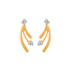 14k (585) Yellow Gold and Diamond Stud Earrings for Women