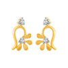 14k (585) Yellow Gold and Diamond Stud Earrings for Women