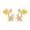 14k (585) Yellow Gold and Diamond Stud Earrings for Women