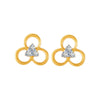 14k (585) Yellow Gold and Diamond Stud Earrings for Women