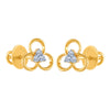 14k (585) Yellow Gold and Diamond Stud Earrings for Women