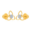 14k (585) Yellow Gold and Diamond Stud Earrings for Women