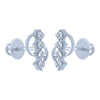 14k (585) White Gold and Diamond Stud Earrings for Women