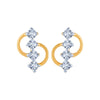 14k (585) Yellow Gold and Diamond Stud Earrings for Women