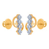 14k (585) Yellow Gold and Diamond Stud Earrings for Women