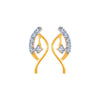 14k (585) Yellow Gold and Diamond Stud Earrings for Women