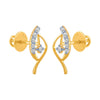 14k (585) Yellow Gold and Diamond Stud Earrings for Women