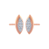 14KT (585) Rose Gold and Diamond Stud Earrings for Women