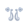 14k (585) White Gold and Diamond Stud Earrings for Women