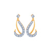 14k (585) Yellow Gold and Diamond Stud Earrings for Women