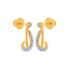 14k (585) Yellow Gold and Diamond Stud Earrings for Women