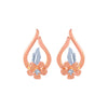 14k (585) Rose Gold and Diamond Stud Earrings for Women