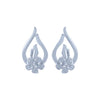 14k (585) White Gold and Diamond Stud Earrings for Women