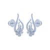 14k (585) White Gold and Diamond Stud Earrings for Women