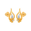 14k (585) Yellow Gold and Diamond Stud Earrings for Women