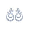 14k (585) White Gold and Diamond Stud Earrings for Women