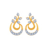 14k (585) Yellow Gold and Diamond Stud Earrings for Women