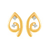 14k (585) Yellow Gold and Diamond Stud Earrings for Women