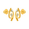 14k (585) Yellow Gold and Diamond Stud Earrings for Women