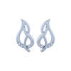 14k (585) White Gold and Diamond Stud Earrings for Women