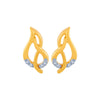 14k (585) Yellow Gold and Diamond Stud Earrings for Women