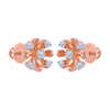 14k (585) Rose Gold and Diamond Stud Earrings for Women