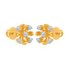 14k (585) Yellow Gold and Diamond Stud Earrings for Women