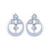 14k (585) White Gold and Diamond Stud Earrings for Women