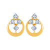 14k (585) Yellow Gold and Diamond Stud Earrings for Women