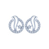 14k (585) White Gold and Diamond Stud Earrings for Women