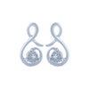 14k (585) White Gold and Diamond Stud Earrings for Women