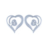 14k (585) White Gold and Diamond Stud Earrings for Women