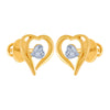 14k (585) Yellow Gold and Diamond Stud Earrings for Women