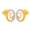 14k (585) Yellow Gold and Diamond Stud Earrings for Women