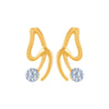 14k (585) Yellow Gold and Diamond Stud Earrings for Women