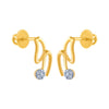 14k (585) Yellow Gold and Diamond Stud Earrings for Women